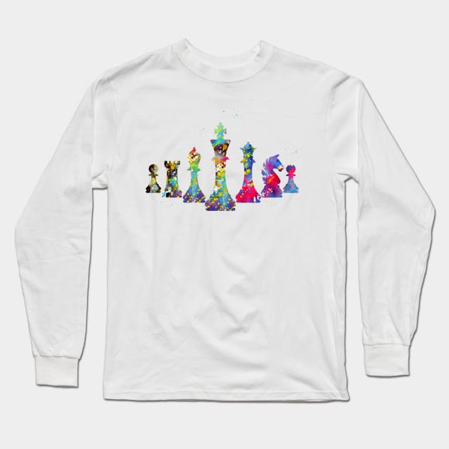 Chess pieces Long Sleeve T-Shirt by erzebeth